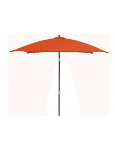 Parasol en aluminium droit 2x2 inclinable - Paprika