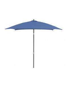 Parasol en aluminium droit 2x2 inclinable - Bleu