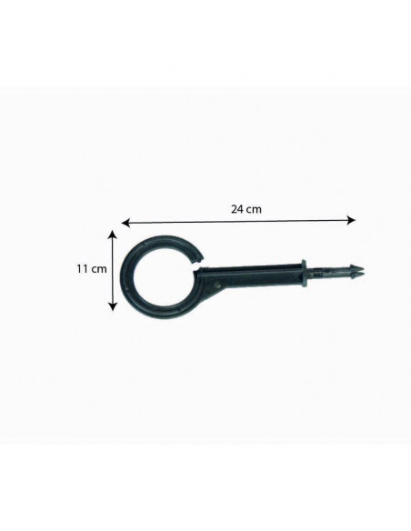 Lot de 6 tuteurs Mikado 180 cm Anthracite + 24 attaches - Pouss'vert