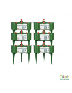 Lot de 6 réservoirs 2L pour tuteur - Vert - Pouss'vert