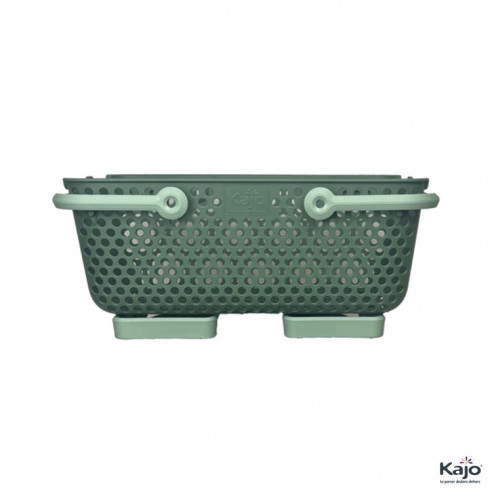 Lot de 2 paniers Kajo 15L - Vert olive / Vert amande - Pouss'vert