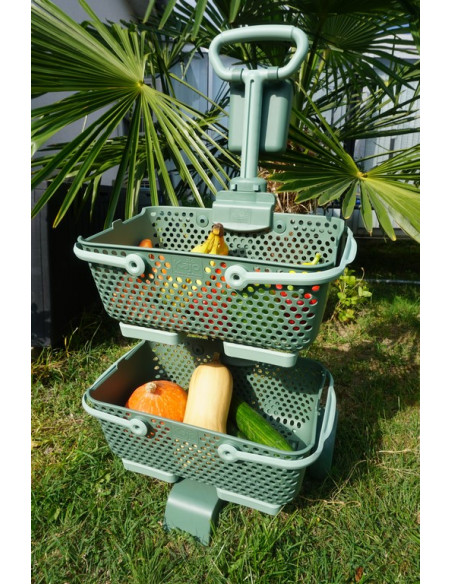 Chariot Kaba pour panier Kajo 15L - Vert Olive / Vert Amande - Pouss'vert