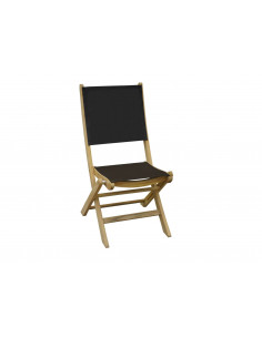 Chaise Newton en teck / Tpep - Noir