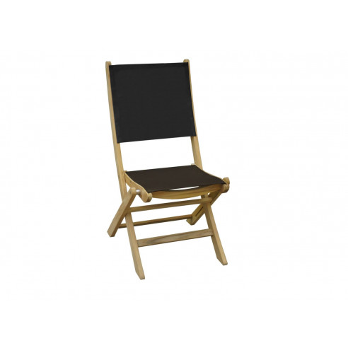 Chaise Newton en teck / Tpep - Noir