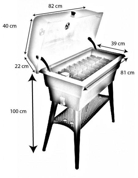 Jardinière Calipso Combi 40 L - Gris / Gris souris - Pouss'vert