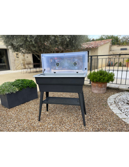 Jardinière Calipso Combi 40 L - Gris / Gris souris - Pouss'vert