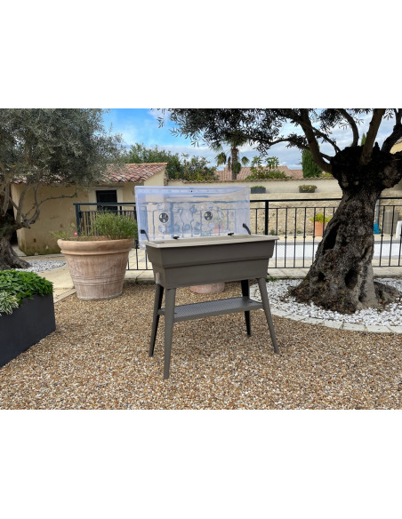 Jardinière Calipso Combi 40 L - Taupe / Beige - Pouss'vert