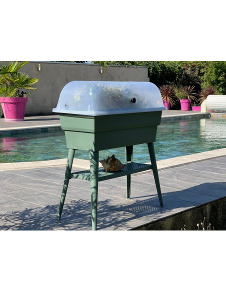 Jardinière Calipso Combi 40 L - Vert Olive / Vert Amande - Pouss'vert