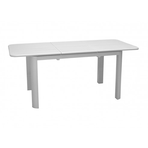 Table de jardin EOS extensible 130/180x80 en aluminium - Blanc