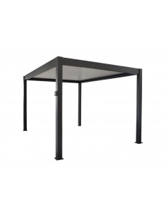 Achat Tonnelle Bioclimatique ZEPHIR 3x4M - Aluminium - Lames motorisées - Gris - PROLOISIRS