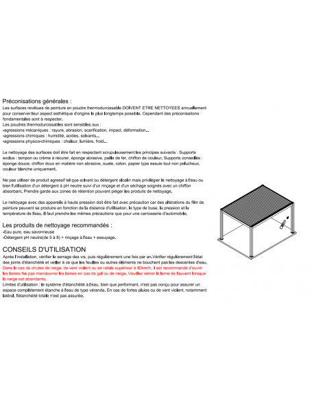 Achat Tonnelle Bioclimatique ZEPHIR 3x4M - Aluminium - Lames motorisées - Gris - PROLOISIRS