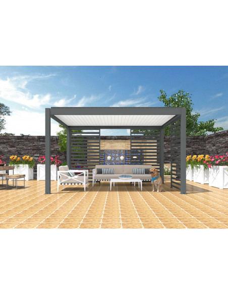 Achat Claustra pour pergola ERIS - ZEPHIR - STAR LED - Grey - PROLOISIRS