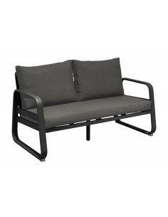 Canapé sofa TONIO 2.5 places en aluminium - Graphite / chiné gris - PROLOISIRS