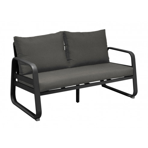 Canapé sofa TONIO 2.5 places en aluminium - Graphite / chiné gris - PROLOISIRS