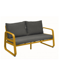 Canapé sofa TONIO 2.5 PL en aluminium -  Miel / Gris chiné - PROLOISIRS