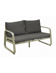 Canapé sofa TONIO 2,5 PL en aluminium - Sauge / chiné gris - PROLOISIRS