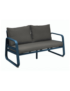 Canapé sofa TONIO 2.5 PL en aluminium - Bleu / Chiné gris - PROLOISIRS