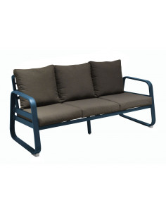 Canapé sofa TONIO 3P en aluminium - Bleu / Chiné gris - PROLOISIRS