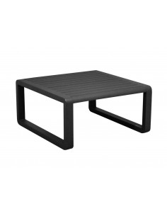 Table basse TONIO 80x80 en aluminium - Graphite - PROLOISIRS