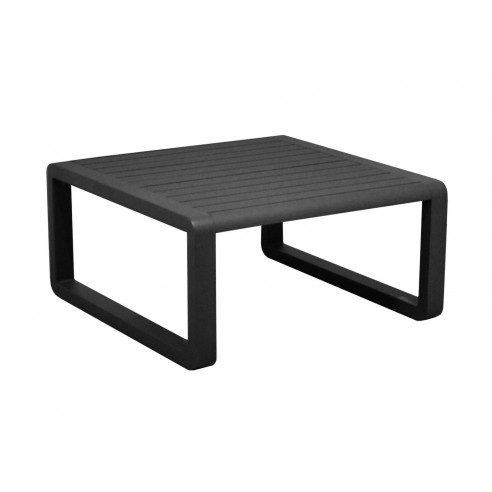 Table basse TONIO 80x80 en aluminium - Graphite - PROLOISIRS