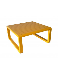 Table basse TONIO 80 X 80 en aluminium - Miel - PROLOISIRS