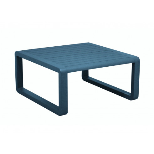 Table basse TONIO 80x80 en aluminium - Bleu