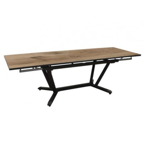 Achat Table VITA - 8 à 12 personnes - Aluminium et HPL - Graphite / Chêne - PROLOISIRS