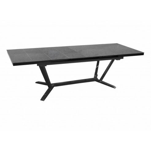 Achat Table VITA - 8 à 10 personnes - Allonge auto-élévatrice - Aluminium et HPL - Graphite / Ardoise - PROLOISIRS