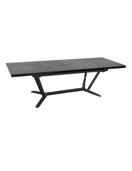 Achat Table VITA - 8 à 10 personnes - Allonge auto-élévatrice - Aluminium et HPL - Graphite / Ardoise - PROLOISIRS