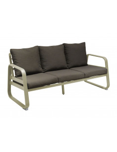 Canapé sofa TONIO 3P en aluminium - Sauge / Chiné gris