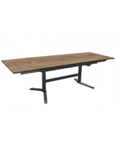 Achat Table SOTTA  6 à 10 personnes - Aluminium et HPL - Graphite / Chêne - PROLOISIRS