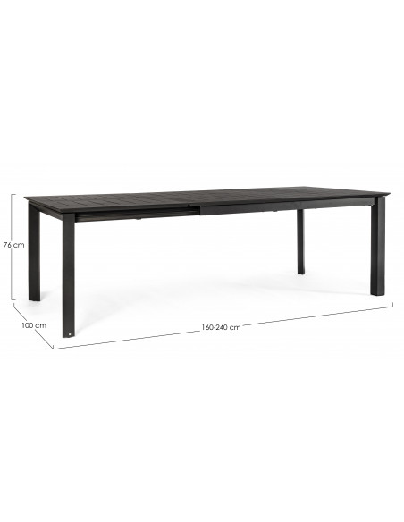 Achat Table de jardin extensible KONNOR - 160/240 x 100 cm - BIZZOTTO