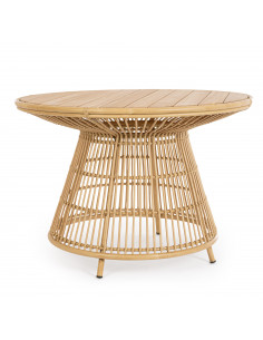 Achat Table ADELMA - D. 110 cm - Tressage fibre synthétique - BIZZOTTO