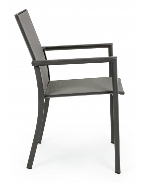 Achat Fauteuil KONNOR - Aluminium anthracite - BIZZOTTO