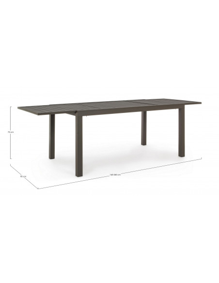 Achat Table extensible HILDE - 160/240 X 90 cm - Café - BIZZOTTO