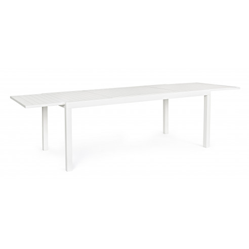 Achat Table extensible HILDE - 200/300 x 100 cm - Blanc - BIZZOTTO