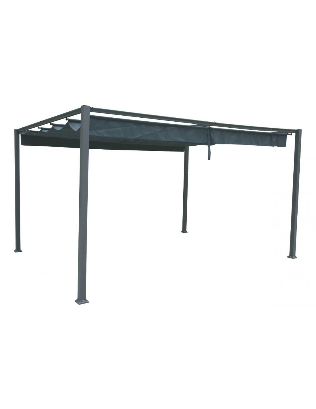 Tonnelle de Jardin palmeira Ardoise En Aluminium 3 x 4 M
