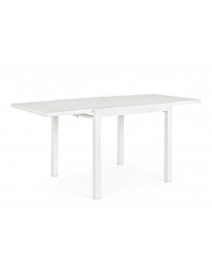 Achat Table PELAGIUS extensible - Aluminium - 83 / 166 x 80 cm - Blanc - BIZZOTTO