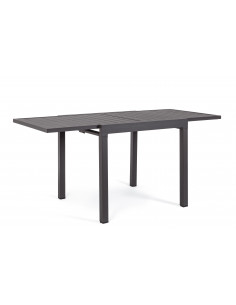 Achat Table PELAGIUS extensible - Aluminium - 83 / 166 x 80 cm - Anthracite - BIZZOTTO