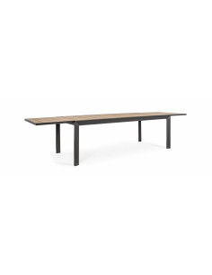 Achat Table extensible BELMAR - 220 / 340 x 100 cm - Naturel / Anthracite - BIZZOTTO