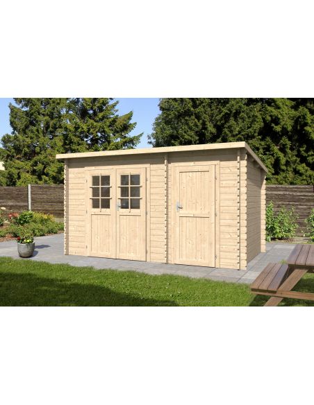 EDEN PARTENAIREJARDIN Abri de jardin Campanule en bois naturel sans plancher 180 x 180 x 214 cmAbri de jardin Anemone M en boi