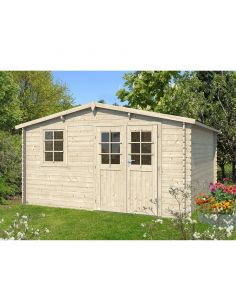 EDEN PARTENAIRE JARDIN Abri de jardin Jasmin XXL en bois naturel sans plancher