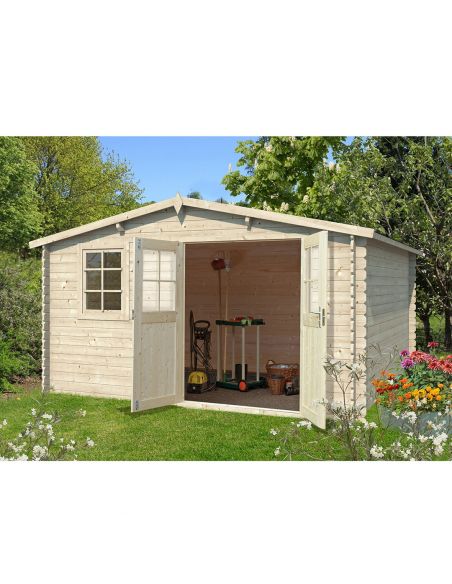 EDEN PARTENAIRE JARDIN Abri de jardin Jasmin XXL en bois naturel sans plancher