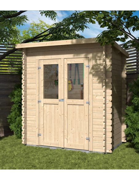 EDEN PARTENAIRE JARDIN Abri de jardin Violette en bois naturel sans plancher 230 x 120 x 204 cm