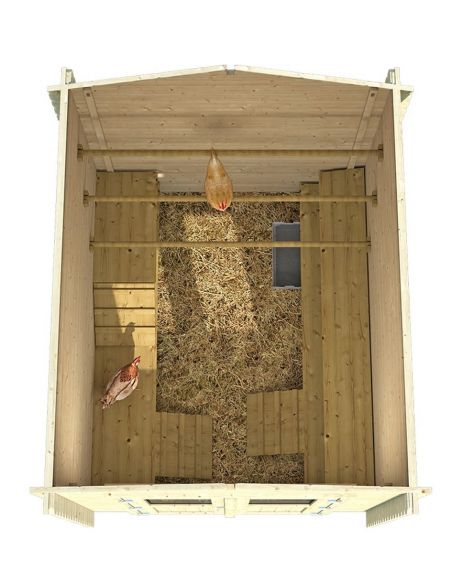 EDEN PARTENAIRE JARDIN Abri de jardin Hibiscus en bois naturel sans plancher 220 x 220 x 214 cm