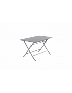 Achat CREADOR - Table pliante PIQUEY - 110 x 71 cm - Aluminium crealite - Gris mat / béton