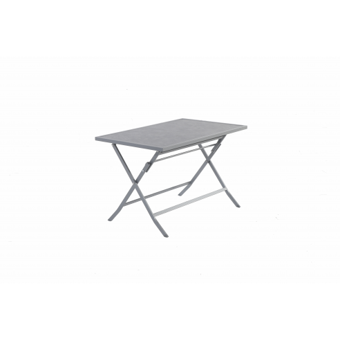 Achat CREADOR - Table pliante PIQUEY - 110 x 71 cm - Aluminium crealite - Gris mat / béton