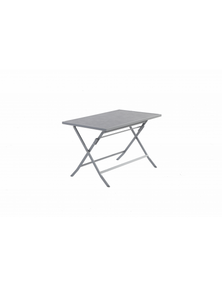 Achat CREADOR - Table pliante PIQUEY - 150 x 80 cm - Aluminium crealite - Gris mat / béton