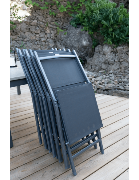 Achat CREADOR - Chaise pliante CENSO - Anthracite - Aluminium