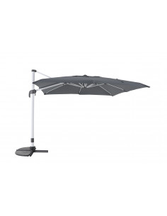 Achat MWH - Parasol déporté 3 x 3 m - Aluminium, toile polyester - Blanc / Anthracite